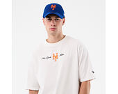 Triko New Era - MLB Script Oversized Tee - NY Mets - White
