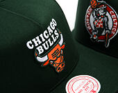 Kšiltovka Mitchell & Ness - NBA - Emerald Slam - Chicago Bulls - Green/Orange