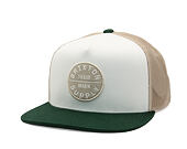 Kšiltovka Brixton - Oath Mp Trucker Hat - Off White/Primal Green/Sand