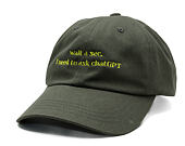 Kšiltovka 8by8 - Dadcap - "Wait a sec, I need to ask chatGPT" - Army/ Volt Yellow