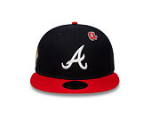 Kšiltovka New Era - MLB IMAGE DROP Cooperstown Icon 59FIFTY - Atlanta Braves - Navy / Scarlet