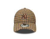 Kšiltovka New Era - MLB Checker 9TWENTY A-Frame - NY Yankees - Camel