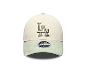 Dětská Kšiltovka New Era - MLB Cord 9FORTY M-CROWN - LA Dodgers - Cream / Soft Grass
