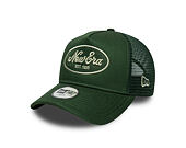 Dětská Kšiltovka New Era - Branded Oval Patch 9FORTY A-Frame Trucker - Cilantro Green / Soft Grass