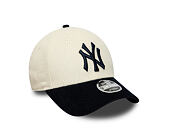 Dětská Kšiltovka New Era - MLB Cord 9FORTY M-CROWN - NY Yankees - Cream / Navy