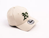Kšiltovka New Era - MLB League Essential 9FORTY - Oakland Athletics - Stone / Dark Green