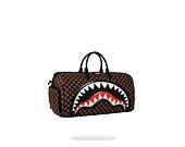 Taška Sprayground - Sharks In Paris Wtf Bubble Brown Check Duffle