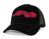 Kšiltovka Ed Hardy - Embroidery Applique Cord 5 Panel Trucker Cap - Black