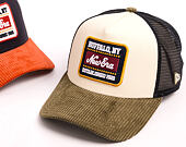 Kšiltovka New Era - Branded Patch Cord 9FORTY A-Frame Trucker - Cream / New Olive
