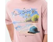 Triko New Era - Branded Beach Graphic Oversized Tee - Pink Rouge