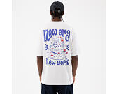 Triko New Era - Branded PIzza Time Graphic Oversized Tee - White