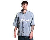 Košile Ed Hardy - Mens Eagle And Stars Relaxed Denim Shirt - Bleach