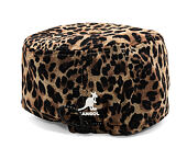 Kšiltovka Kangol - Interlock Pillbox Cap - Leopard Tan