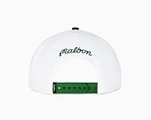 Kšiltovka Malbon - Palma Drive Snapback - Bright White/Green