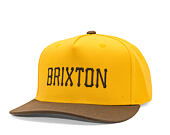 Kšiltovka Brixton - Homerun Snapback - Golden Hour/Walnut Brown