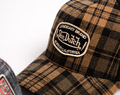 Kšiltovka Von Dutch - Baseball - Checkered Patch - Brown