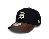 Kšiltovka New Era - MLB Suede Visor 9FORTY A-Frame - Detroit Tigers - Navy / Chestnut Brown