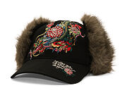 Kšiltovka Ed Hardy - Crawling Dragon Trapper - Black