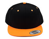 Kšiltovka Yupoong Flexfit 2Tone Black/Neon Orange