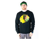 Mikina Mitchell & Ness Chicago Blackhawks Team Logo Crewneck Black