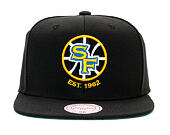 Kšiltovka Mitchell & Ness Solid Team Colour San Francisco Warriors Black Snapback