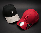 Kšiltovka New Era Suede Viz Mini Logo New York Yankess Black/Gray 39THIRTY Stretchfit