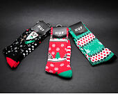 Ponožky HUF Boozing Santa Crew Black