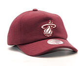 Kšiltovka Mitchell & Ness Throwback Miami Heat Burgundy Snapback