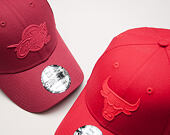 Kšiltovka New Era Rubber Logo Chicago Bulls 9FORTY Scarlet Strapback