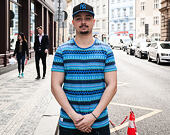 Triko New Era Native AOP Tee Blue Azure