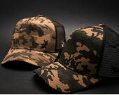 Kšiltovka New Era Seasonal Camo 9FORTY TRUCKER Woodland Camo Snapback