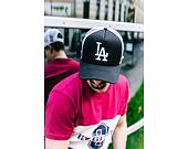 Kšiltovka New Era - MLB Clean 9FORTY Trucker - LA Dodgers - Black / White