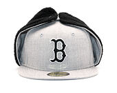 Kšiltovka S Klapkami New Era Premium Dog Ear Boston Red Sox 59FIFTY Heather Grey/Black