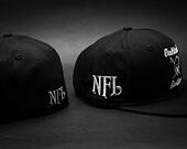 Kšiltovka New Era Silver and Black Attack Oakland Raiders 59FIFTY Black Fitted Cap
