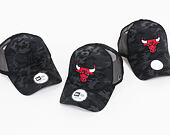 Dámská Kšiltovka New Era Camo Team Aframe Trucker Chicago Bulls 9FORTY Black Camo Snapback