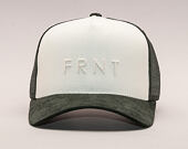 Kšiltovka UPFRONT Truth Canvas Baseball Trucker Cap Off White/ Army Green Snapback