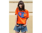 Triko Champion Crewneck T-Shirt Huge Logo Orange