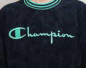 Mikina Champion Crewneck Sweatshirt Classic Logo Navy/Green