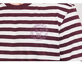 Triko New Era Ne College Pack Stripped Tee Maroon/White