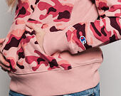 Dámská Mikina S Kapucí Champion Classic Mini Logo Embroidered Pink Camo