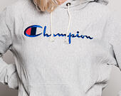 Dámská Mikina S Kapucí Champion Classic Logo Embroidered Grey