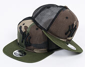 Kšiltovka New Era Trucker Washed Camo New York Yankees 9FIFTY Woodland Camo Snapback