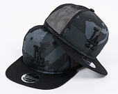 Kšiltovka New Era Trucker Washed Camo Los Angeles Dodgers 9FIFTY Marine Navy Camo Snapback