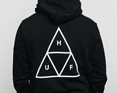 Mikina HUF Essentials Triple Triangle Hoodie Black