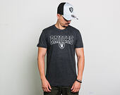 Triko New Era Team Apparel NFL Script Tee Oakland Raiders Heather Grey