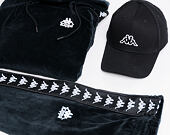 Dámská Velurová Mikina s Kapucí Kappa Authentic Asper Black/White