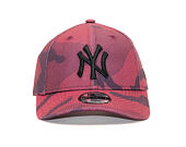 Dětská Kšiltovka New Era 9FORTY Camo New York Yankees Youth Maroon Strapback