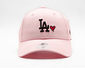 Dámská Kšiltovka New Era 9FORTY Los Angeles Dodgers Heart Pink Strapback