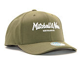 Kšiltovka Mitchell & Ness Pinscript High Crown 110 Flex-Snap Olive/White Snapback