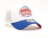 Kšiltovka New Era 9FORTY A-Frame Trucker Philadelphia 76ers Neoprene White/Royal/Fade Red